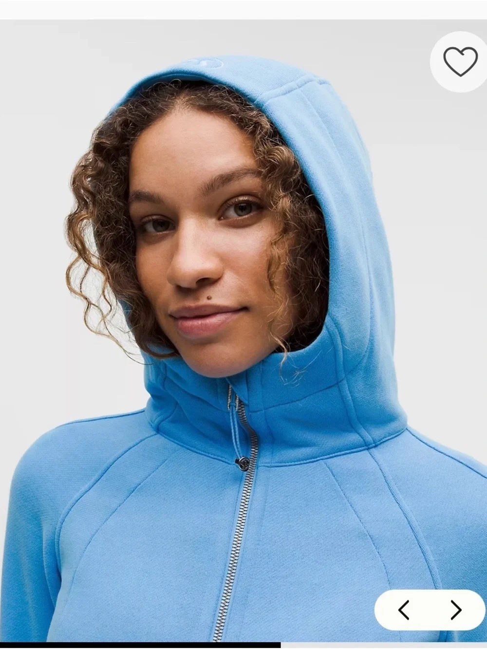 lululemon athletics full zip Hoodie Ocean Wave size 8